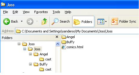 Joss directory tree on Windows