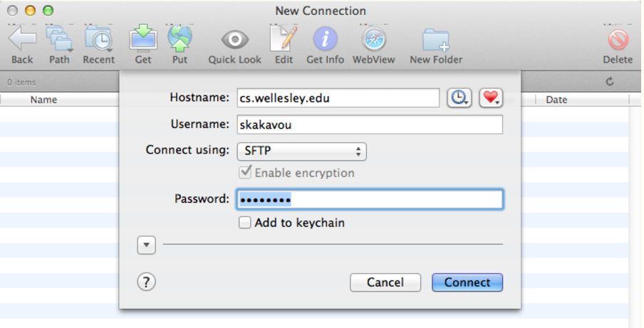 New Connection in Fetch